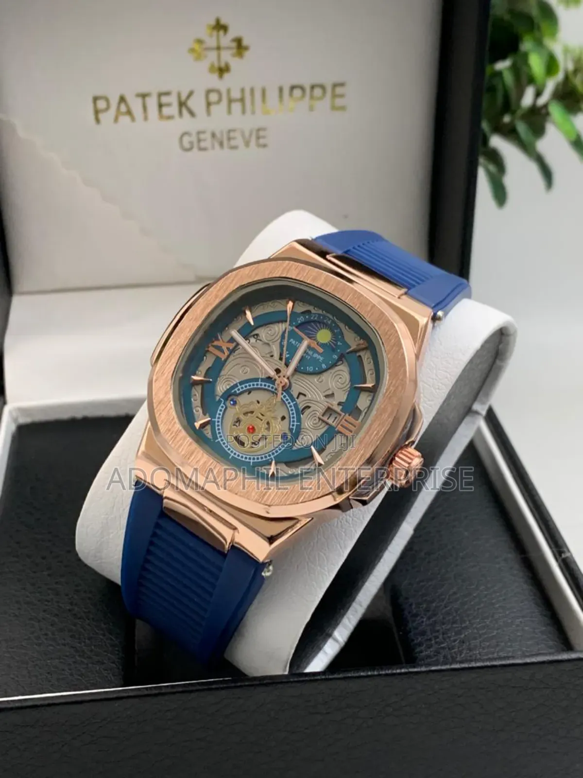 Patek Rubber Strap Geneva Watch