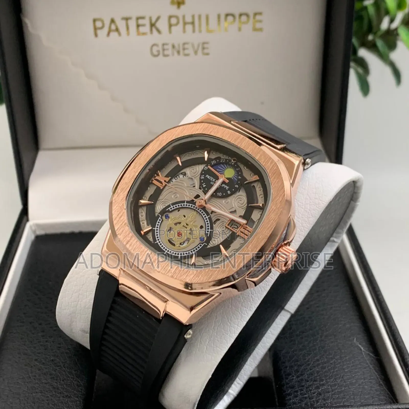 Patek Rubber Strap Geneva Watch