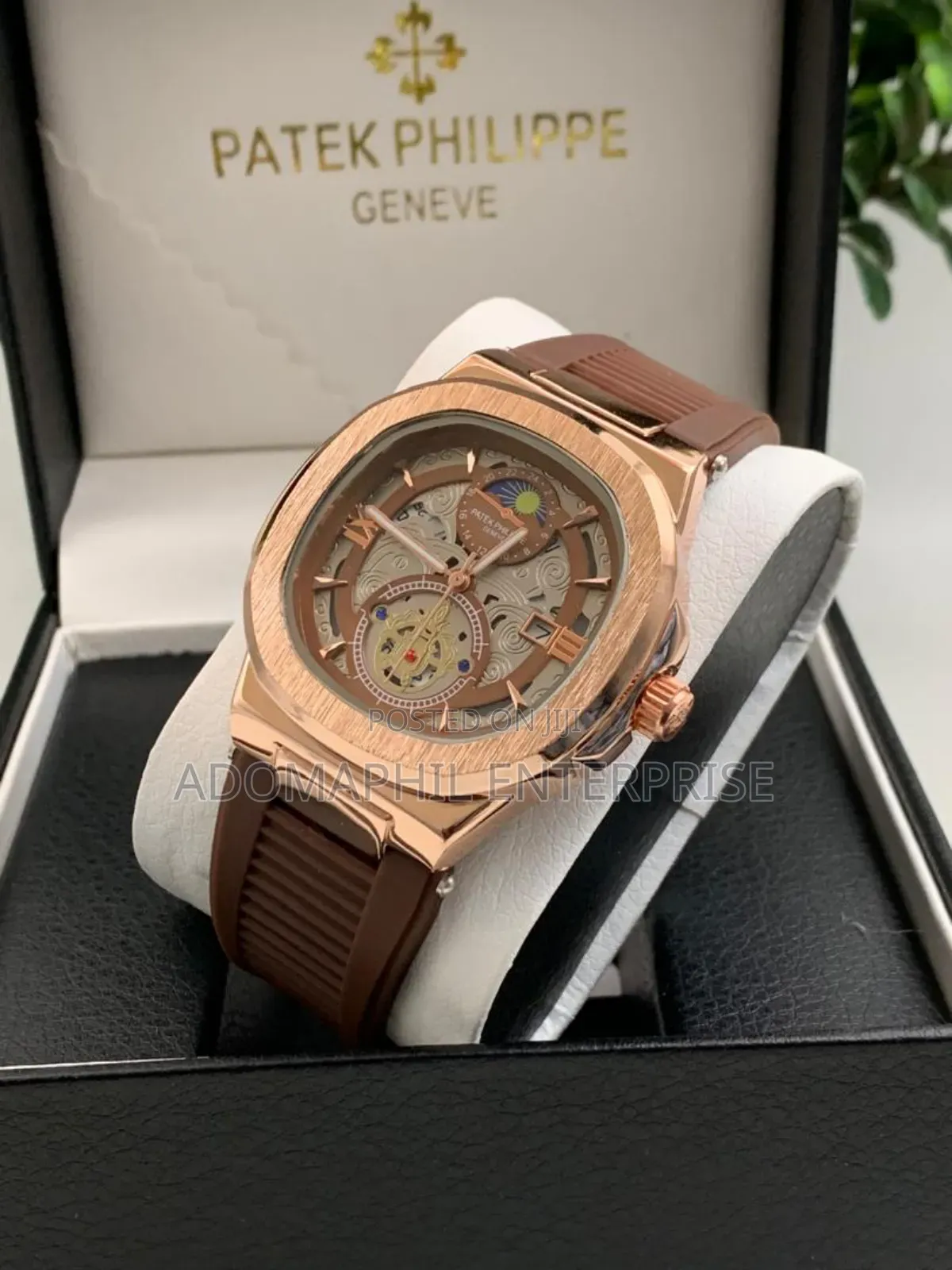 Patek Rubber Strap Geneva Watch