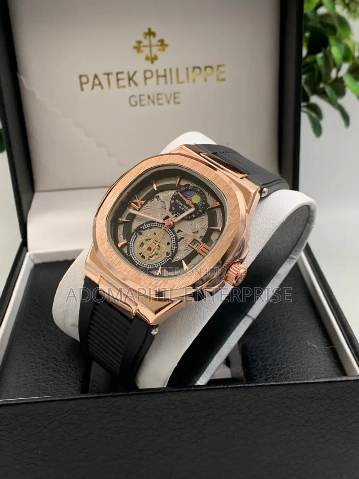 Patek Rubber Strap Geneva Watch