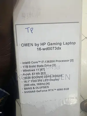 New Laptop HP Omen 16 16GB Intel Core I7 SSD 1T