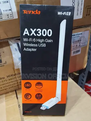 U2 Ax300 Wi-Fi 6 High Gain Wireless Usb Adapter-Tenda