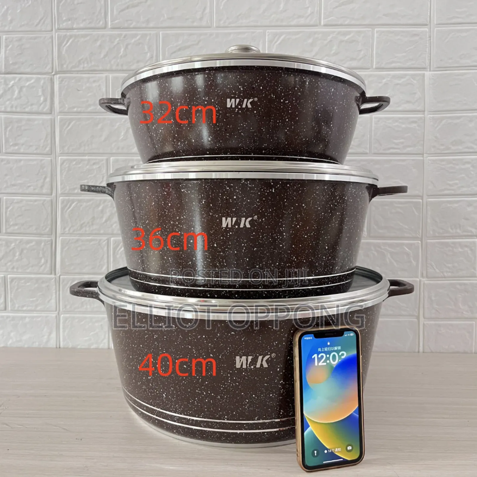 Large 3 Set Nonstick Cookware