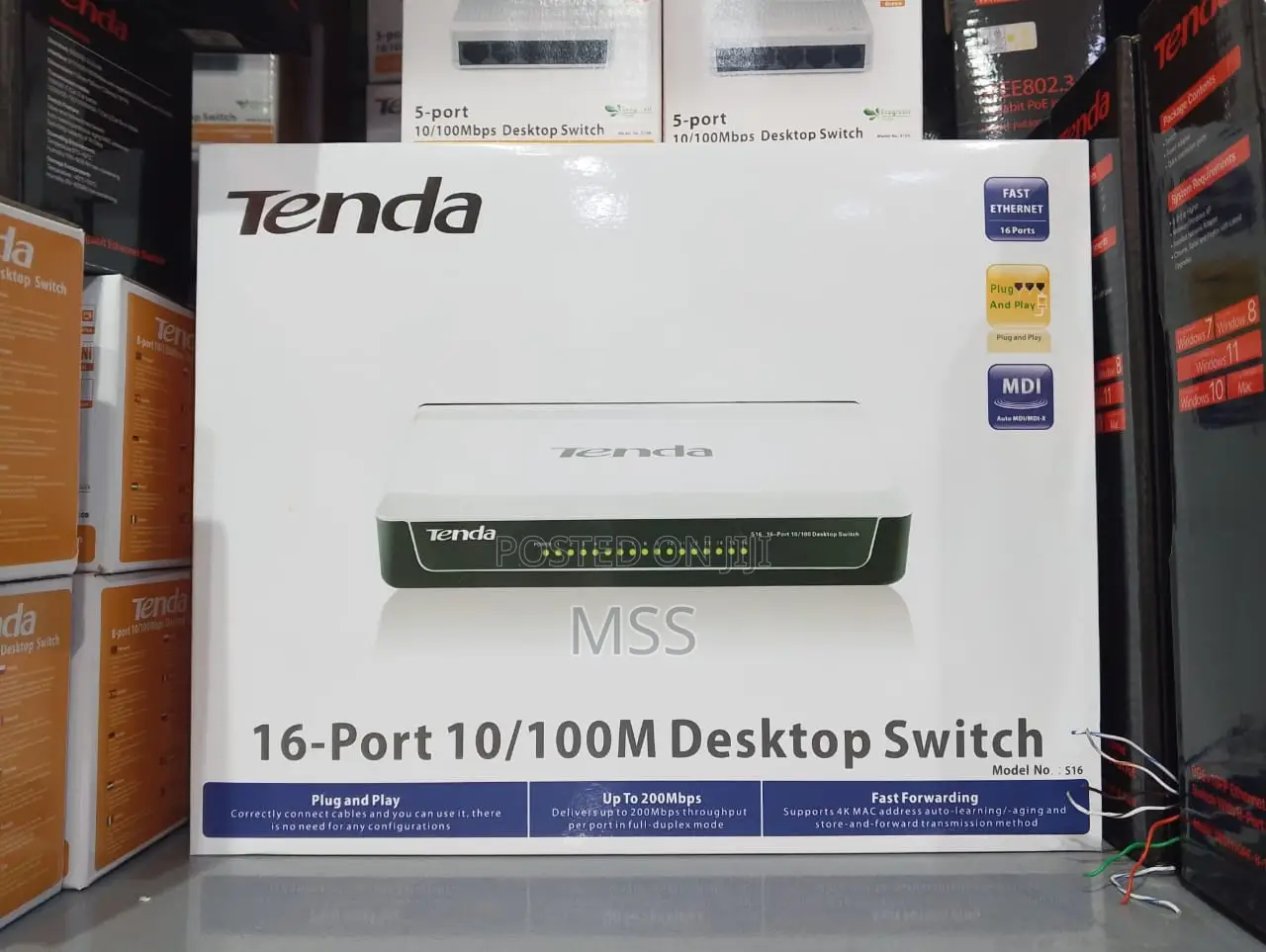 S16 16-Port 10/100 Desktop Switch=Tenda