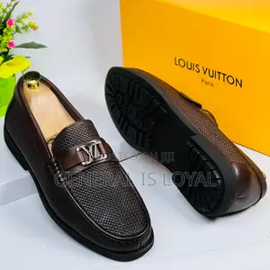 Louis Vuitton Coffee Leather Loafers