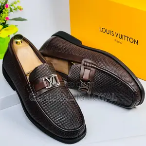 Louis Vuitton Coffee Leather Loafers