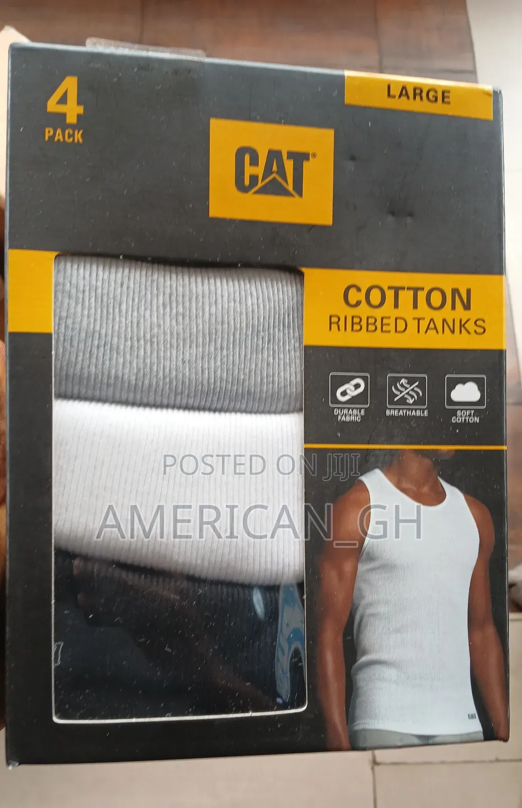 Cat Cotton Ribbed Tank, 4 Pieces