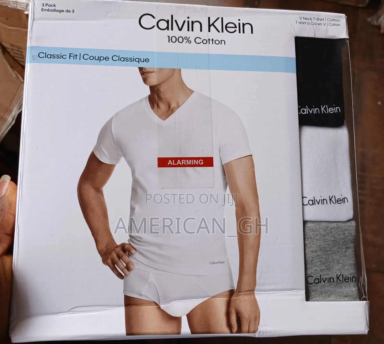 Calvin Klein 100% Cotton v Neck, 4 Pack