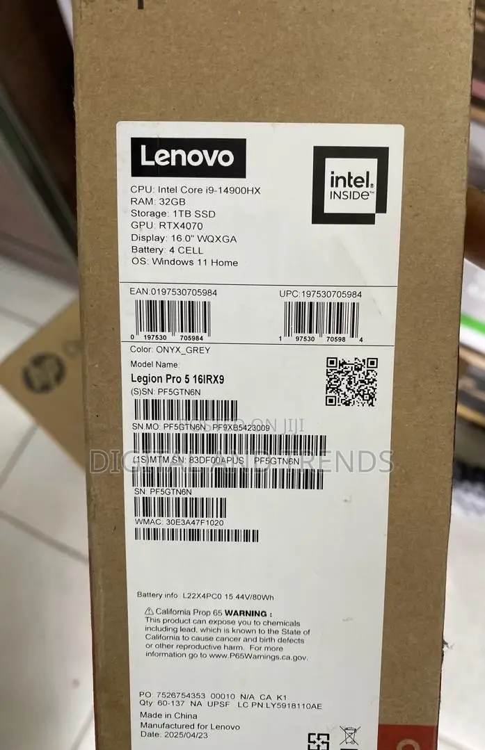 New Laptop Lenovo Legion 5 32GB Intel Core I9 SSD 1T