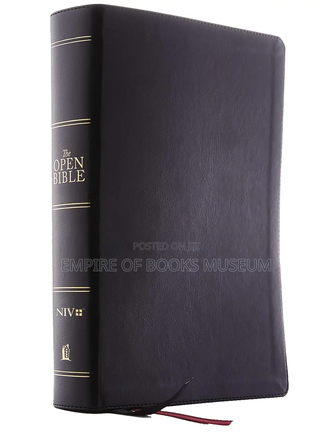 The Open Bible Niv , Leathersoft, Black, Red Letter