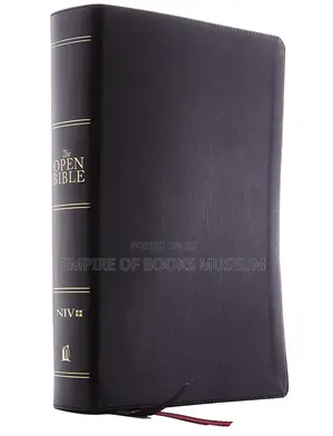 The Open Bible Niv , Leathersoft, Black, Red Letter