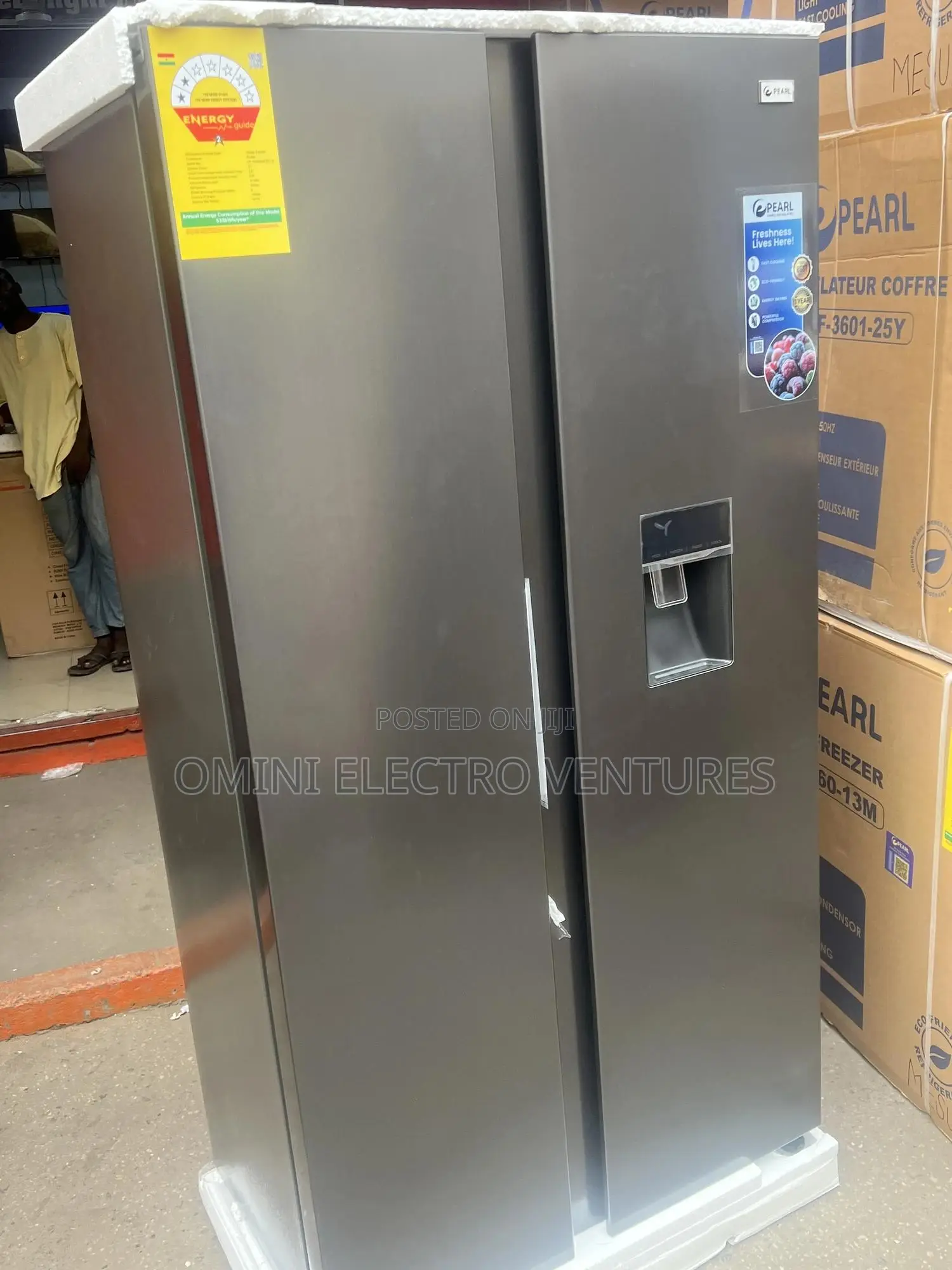 Brand New Pearl Side by Side Frigde With Water Dispenser
