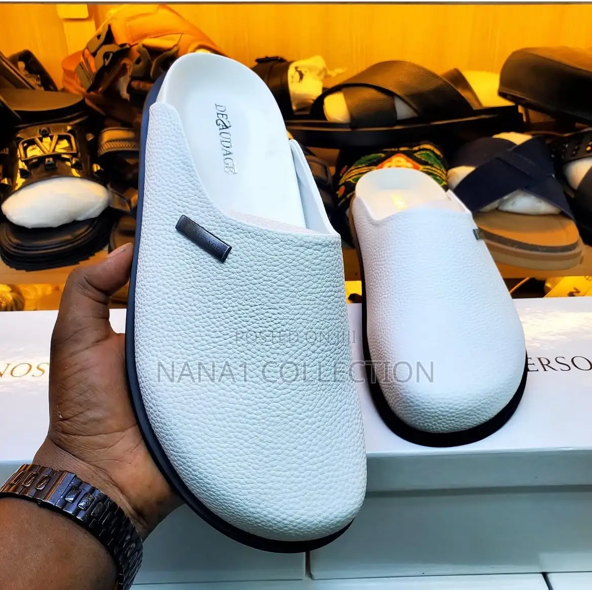 Men’S Leathers Half Slide Shoe
