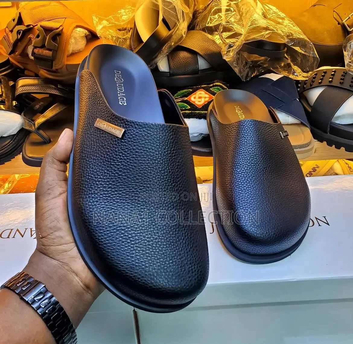 Men’S Leathers Half Slide Shoe