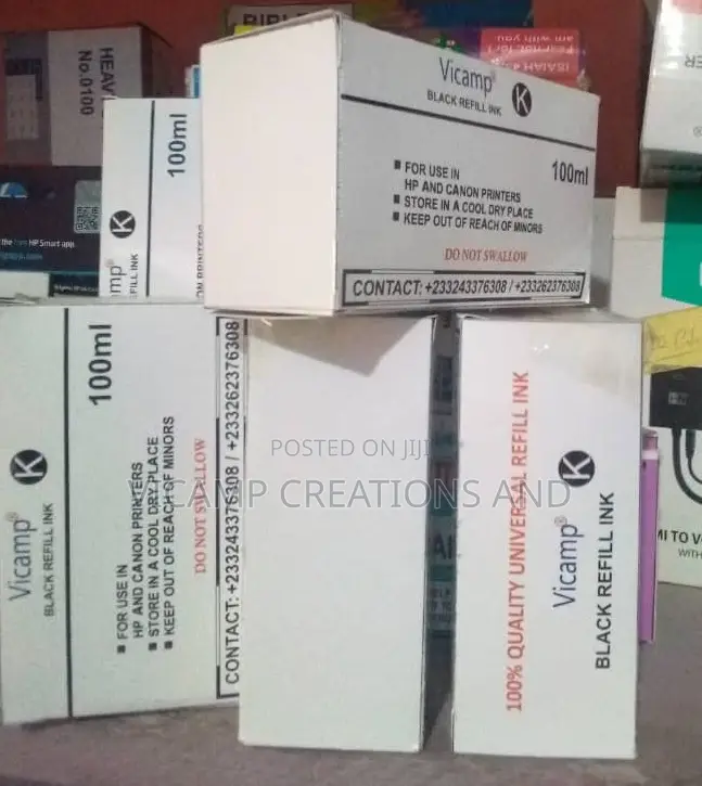 Vicamp K (Black Universal Refill Ink)-Hp 2710 Printer