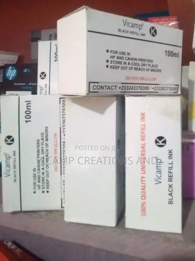 Vicamp K (Black Universal Refill Ink)-Hp 2710 Printer