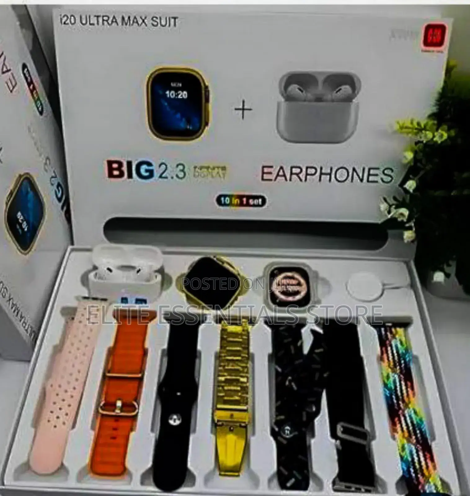 10 in 1 I20 Ultra Max Suit Smart Watch Airpod With Straps