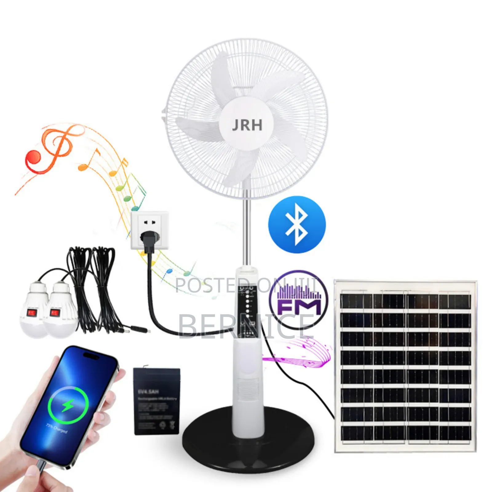 High-Quality Solar Rechargeable Fan