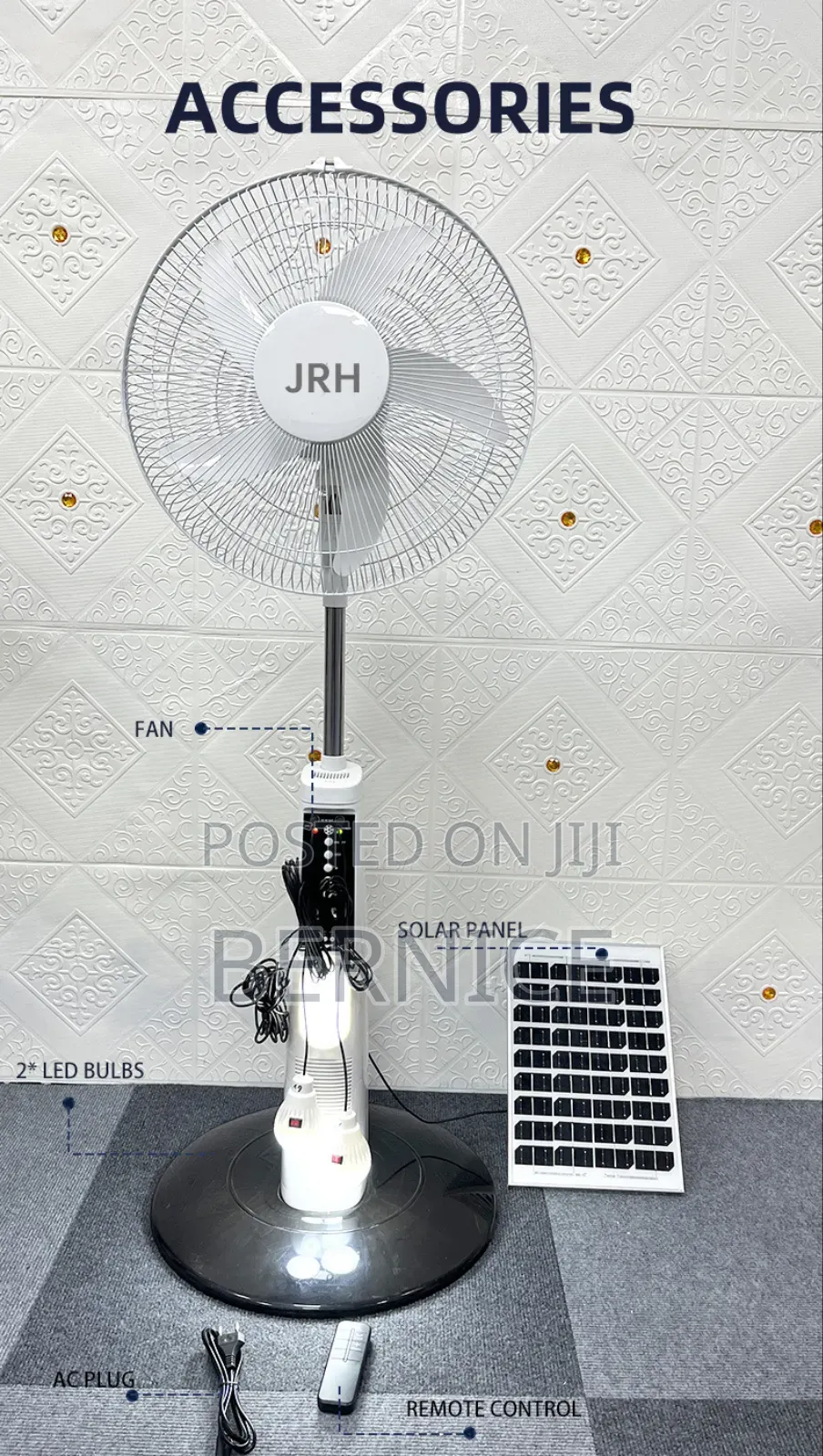 High-Quality Solar Rechargeable Fan