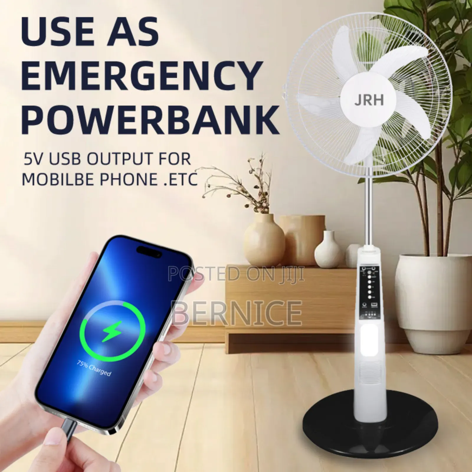High-Quality Solar Rechargeable Fan