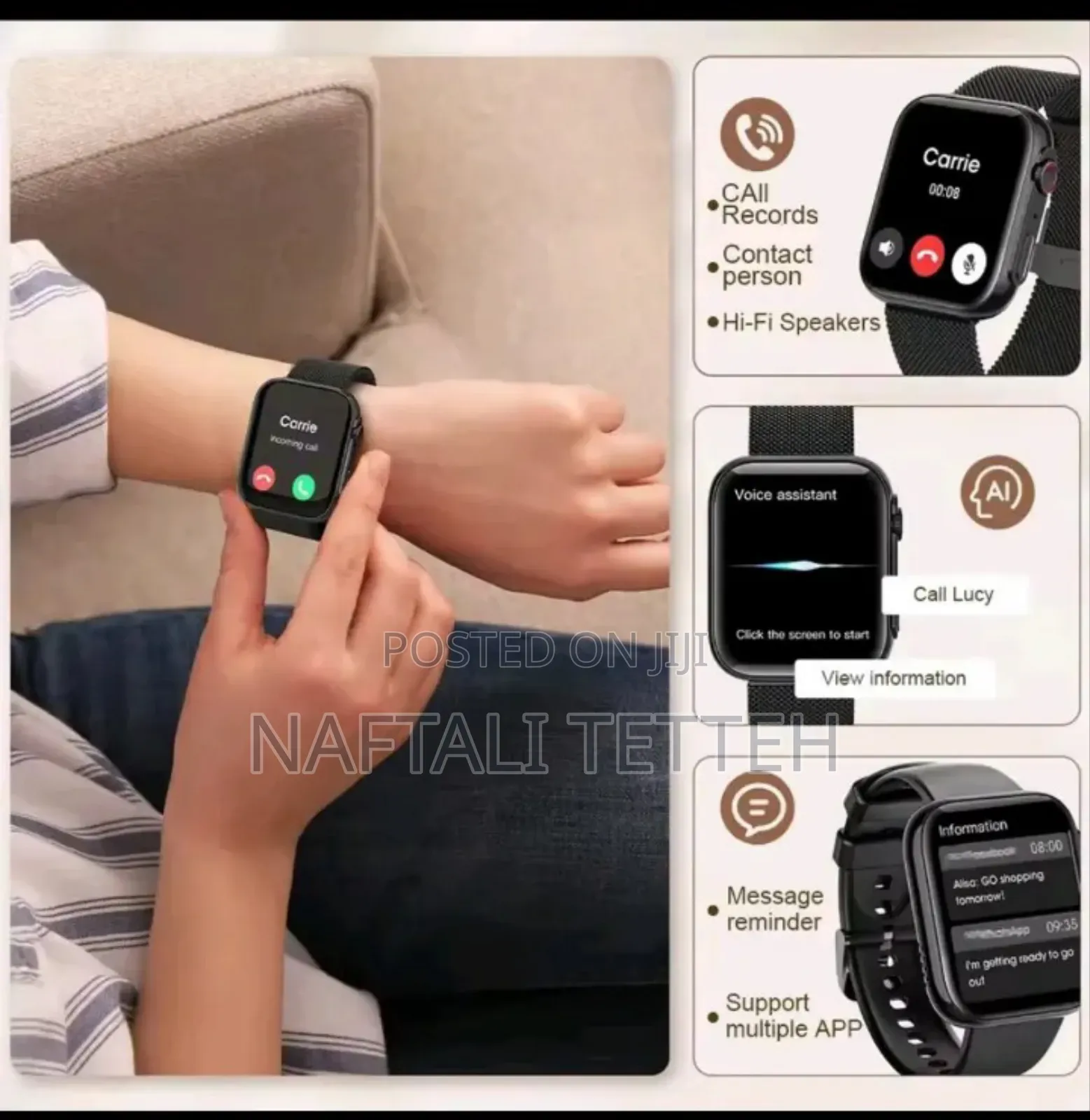 Mevaden H32 Ladies Amoled Bluetooth Smartwatch