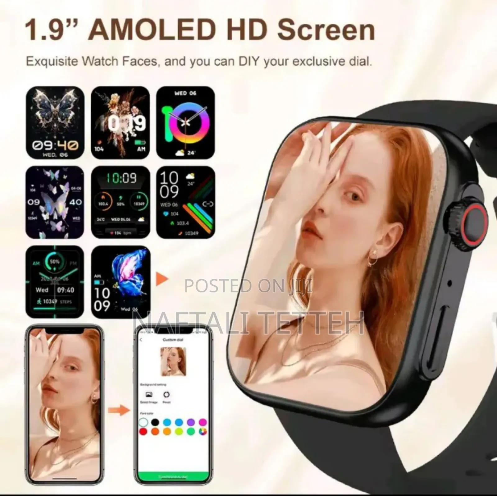 Mevaden H32 Ladies Amoled Bluetooth Smartwatch