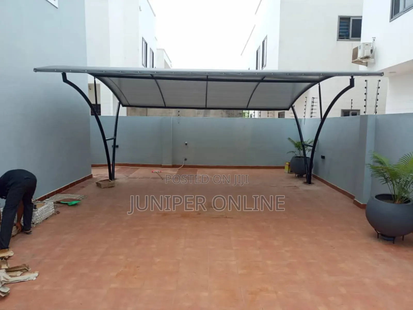Car Port 2in1 Black Grey