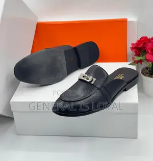 Hermes Leather Men Halfshoe