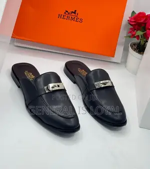 Hermes Leather Men Halfshoe