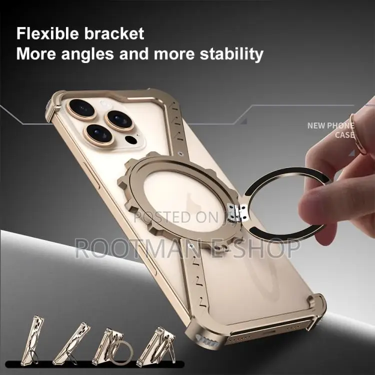 iPhone 14 - 16 Pro Max Z-Shaped Frameless Metal 360 Holder