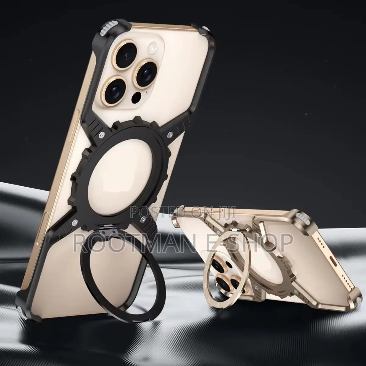 iPhone 14 - 16 Pro Max Z-Shaped Frameless Metal 360 Holder