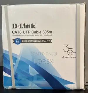 D-Link Cat6 Network Utp24awg Cable Copper NCB-C6ugryr-305-24