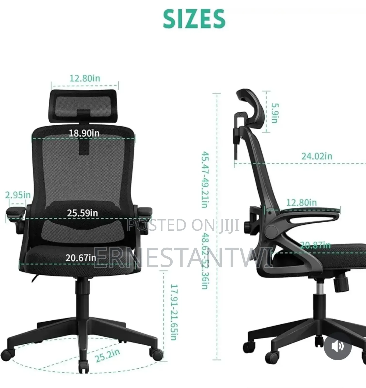 Breathable Ergonomic Office Chair From Uk