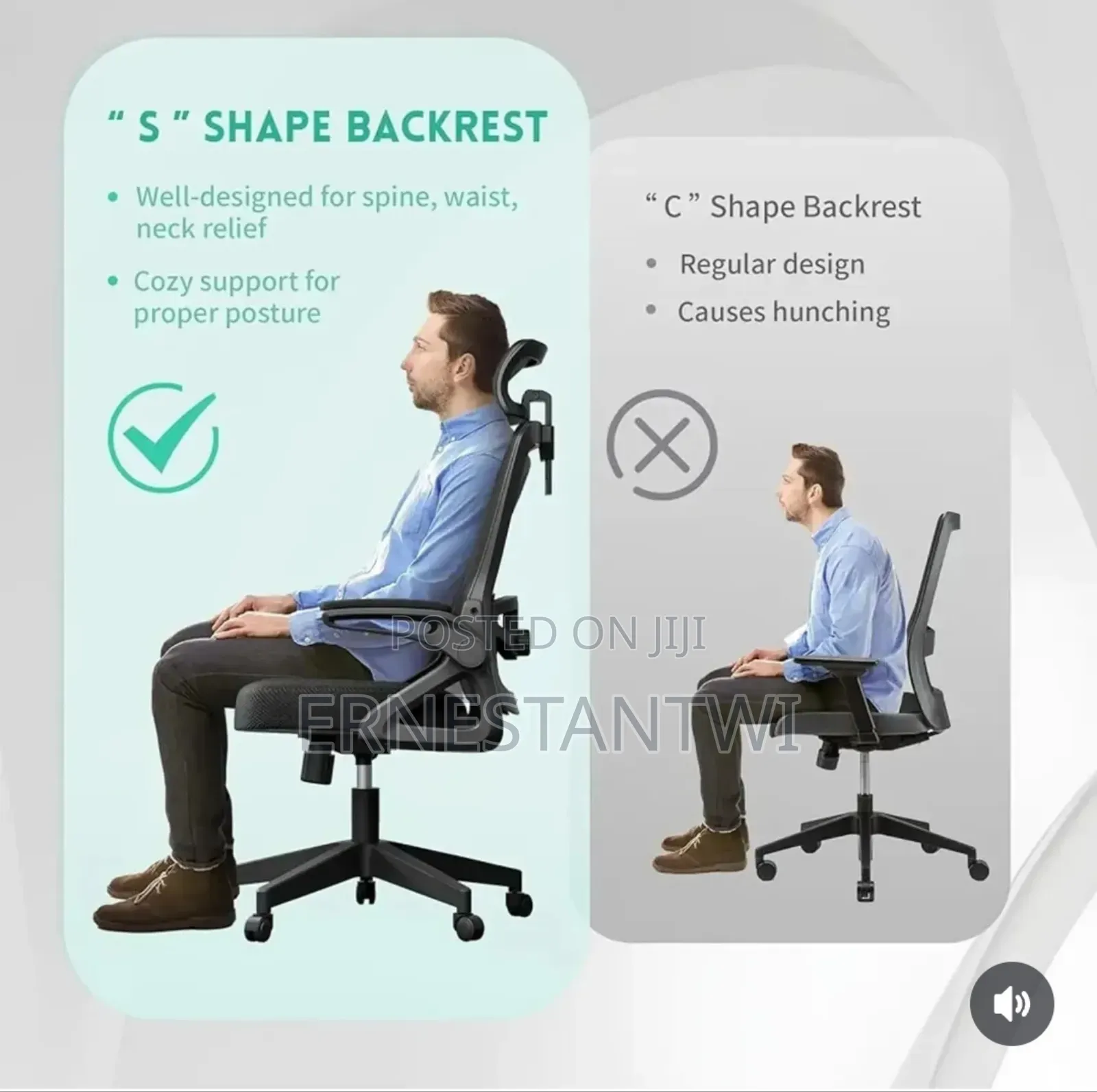 Breathable Ergonomic Office Chair From Uk