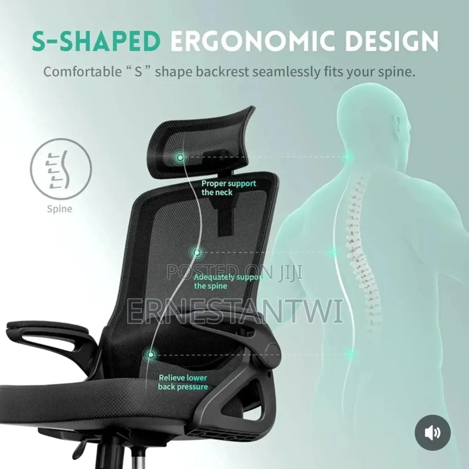 Breathable Ergonomic Office Chair From Uk