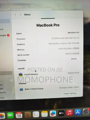 Laptop Apple MacBook Pro 2018 8GB Intel Core I5 SSD 256GB