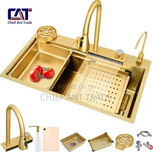 Golden Luxury Kitchen Sink 7545 Gold