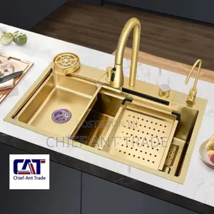Golden Luxury Kitchen Sink 7545 Gold