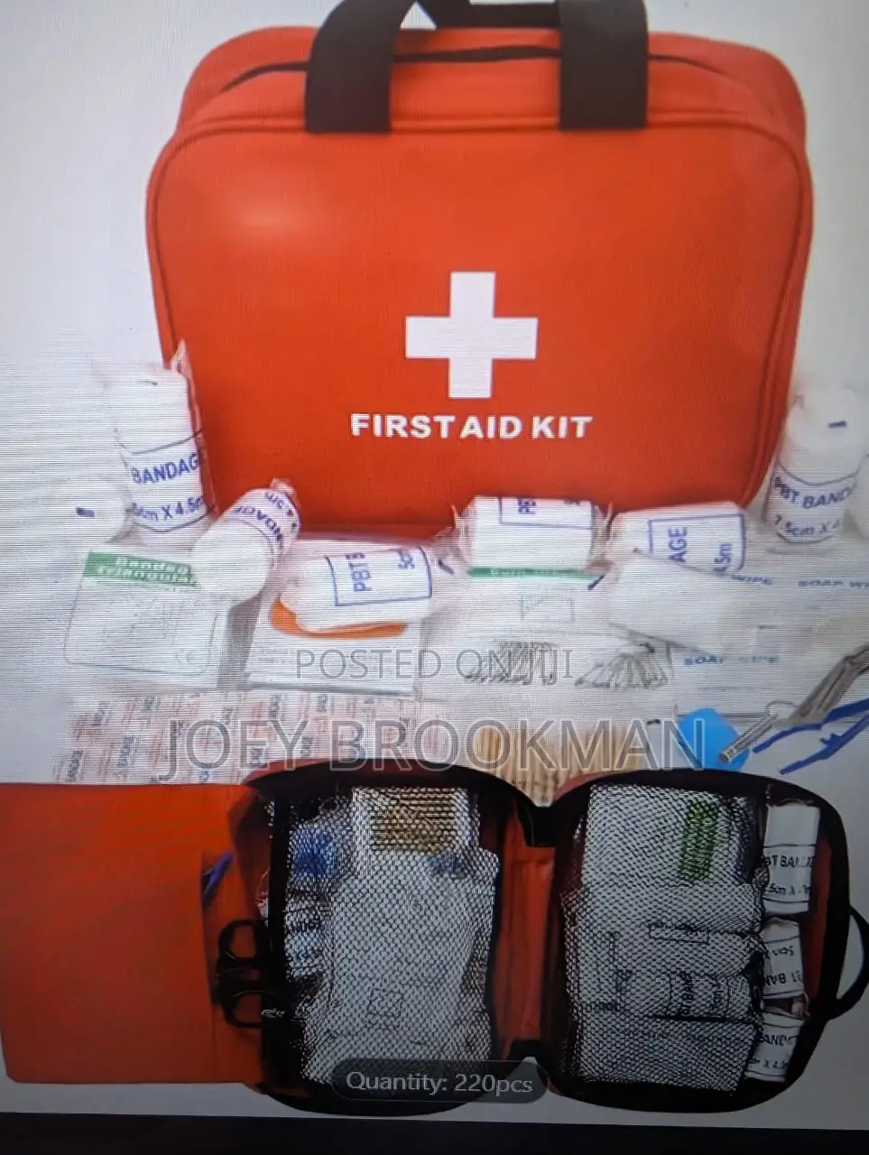 220pcs Portable First Aid Kit for Car - Durable Compact