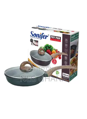 9.4inch 2l Marble-Coating Frypan With Wooden Handle. Ghx2320