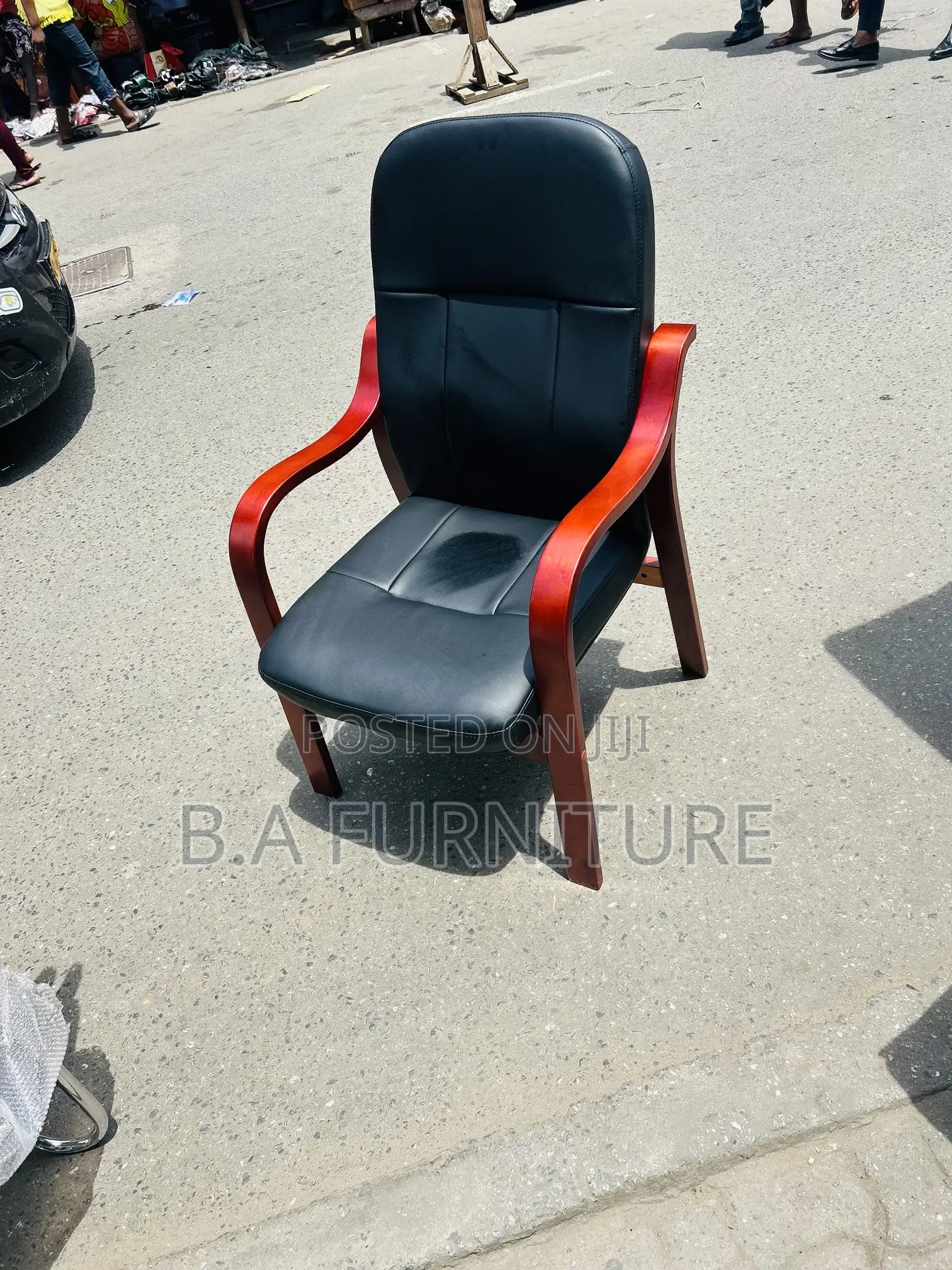 Executive Office/Conference Chair With Wooden Handle