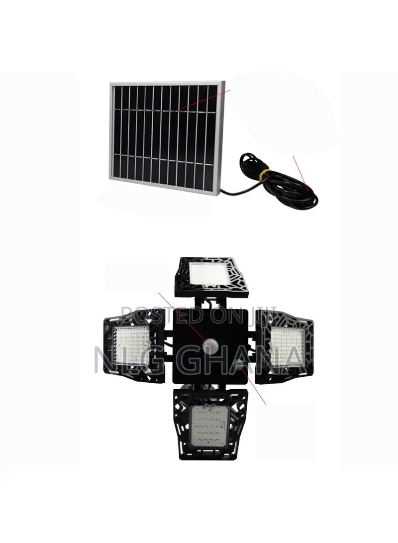 80-Bead Led Solar Power Wall Lamp Four-Head. Tvx6074