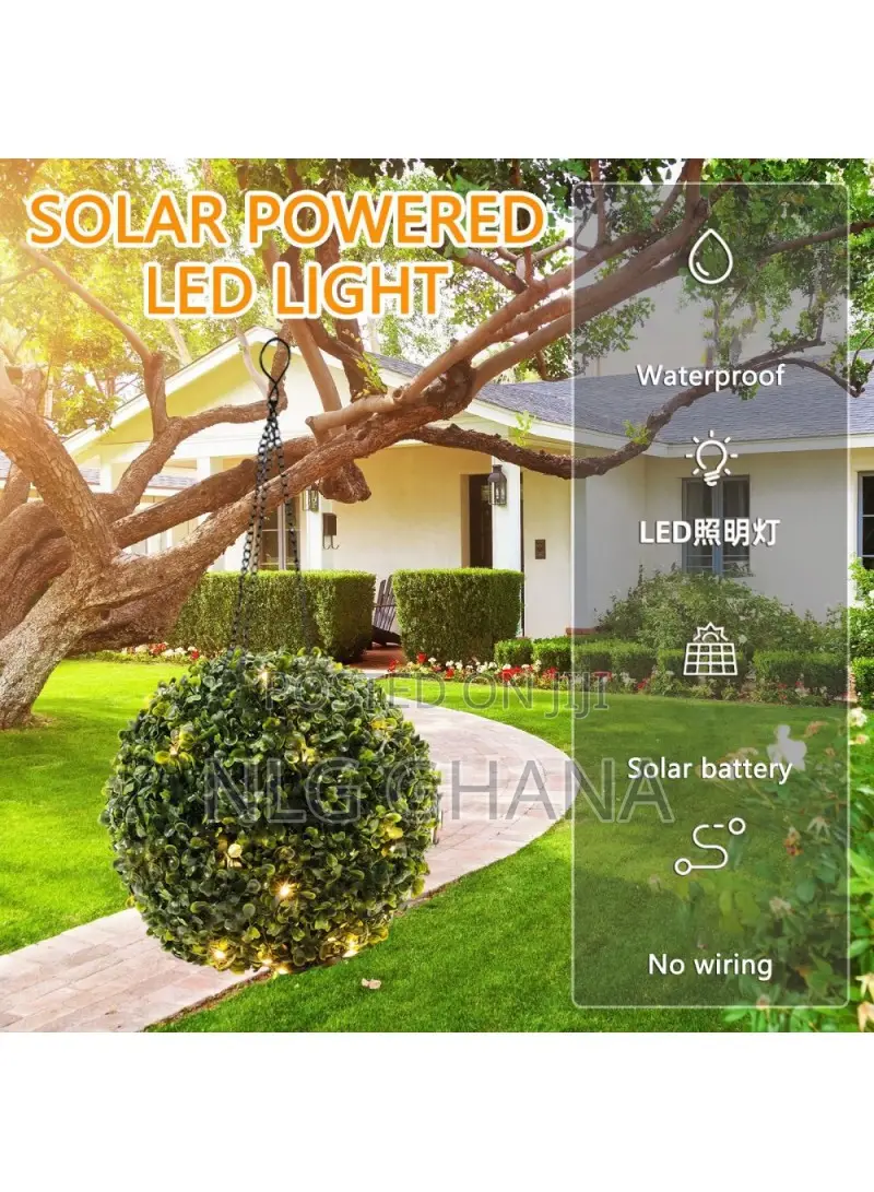 Solar Lamp Led Light Green Grass Ball Chandelier. Tvx23680
