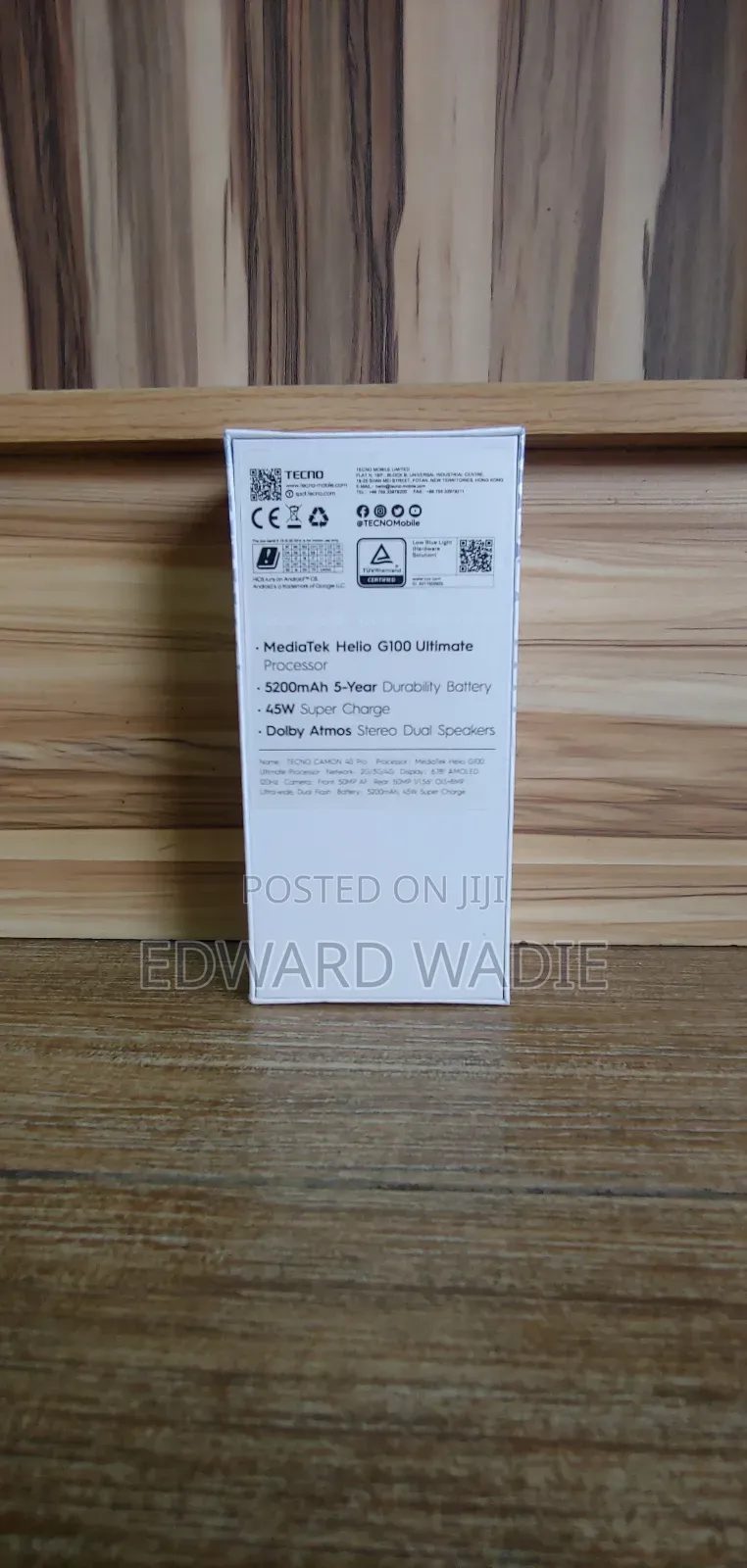 New Tecno Camon 40 Pro 256 GB Black