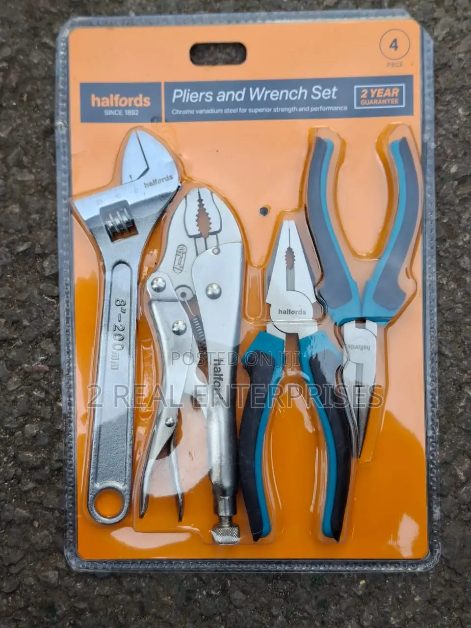 Halfords 4 Piece Pliers Wrench Set