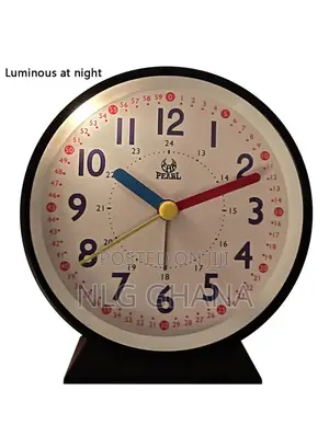 Metal+Glass+Abs Round Clock Bedside Desktop Kids. Tvx25032