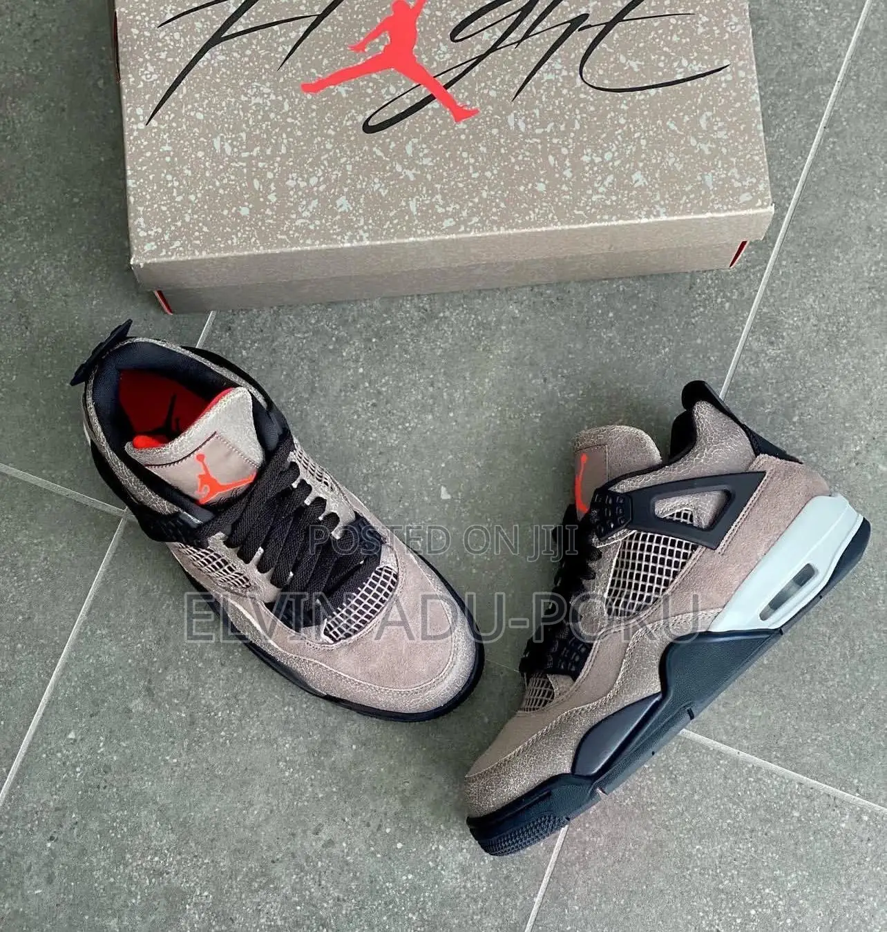 Jordan 4 Maniére " Rock Ore " Sneakers  In Different Colors , Swipe>>>