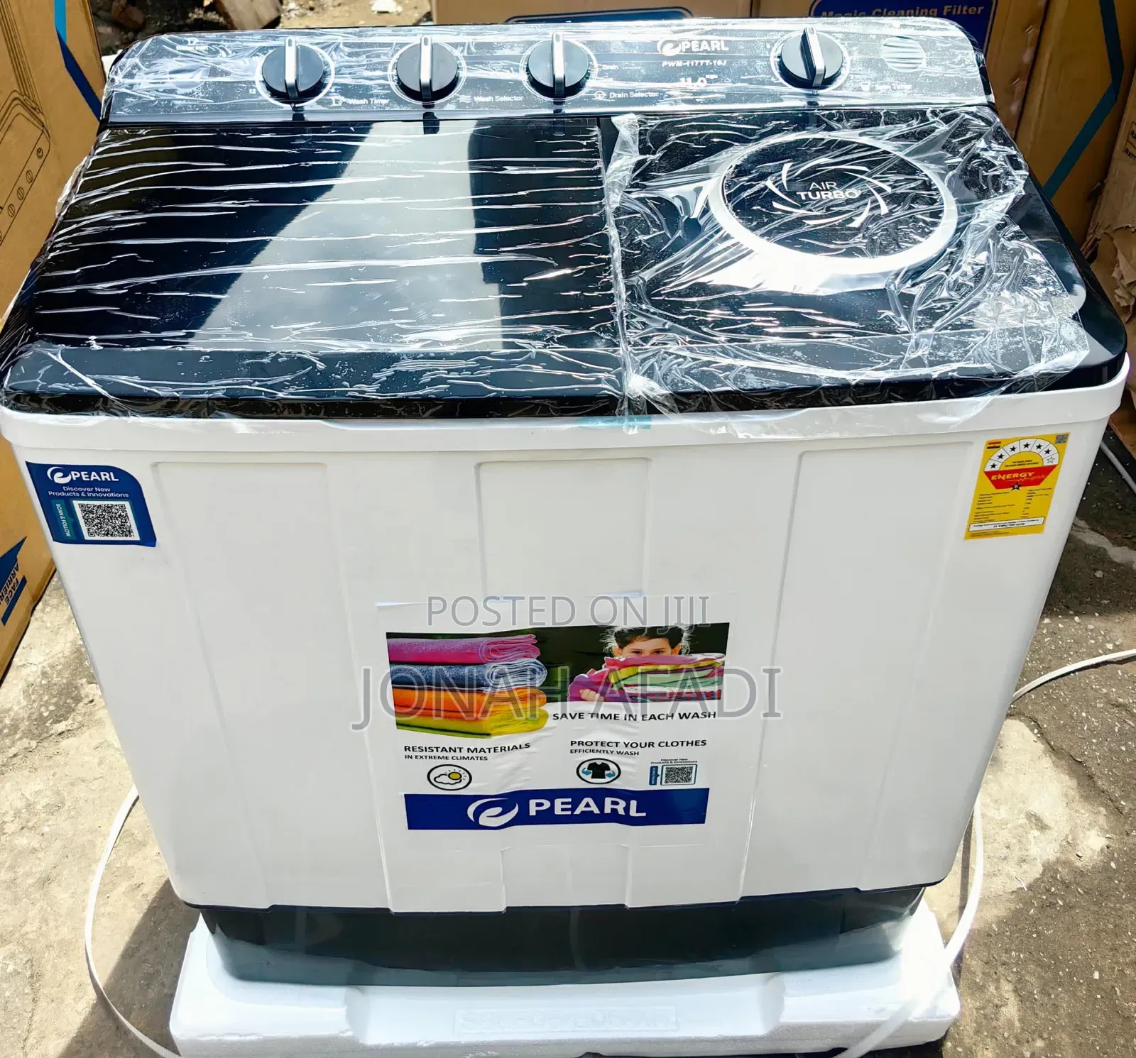 Pearl 12kg Twin Tub Semi Auto Washing Machine-PWM-10tt
