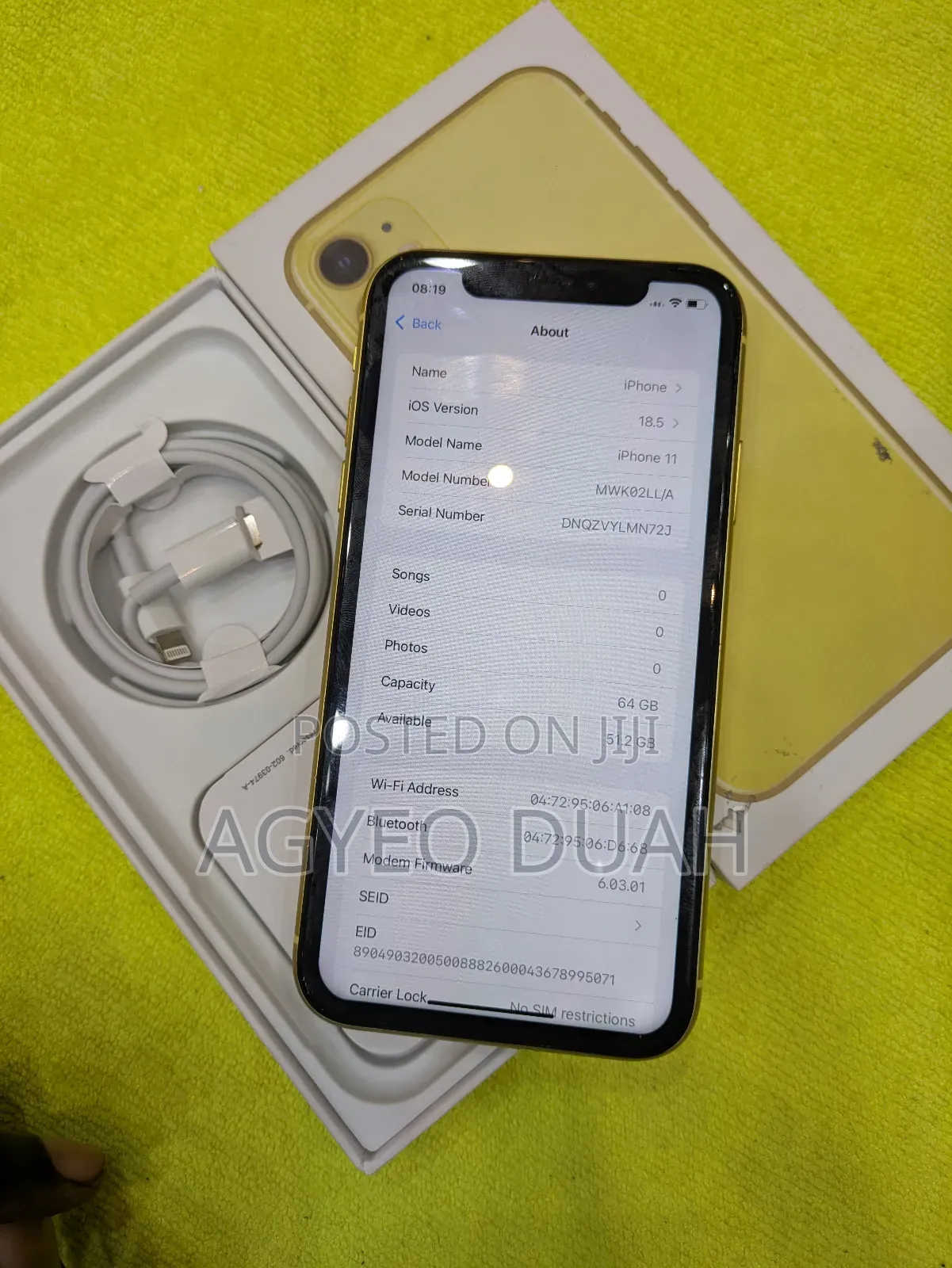 New Apple iPhone 11 64 GB Yellow