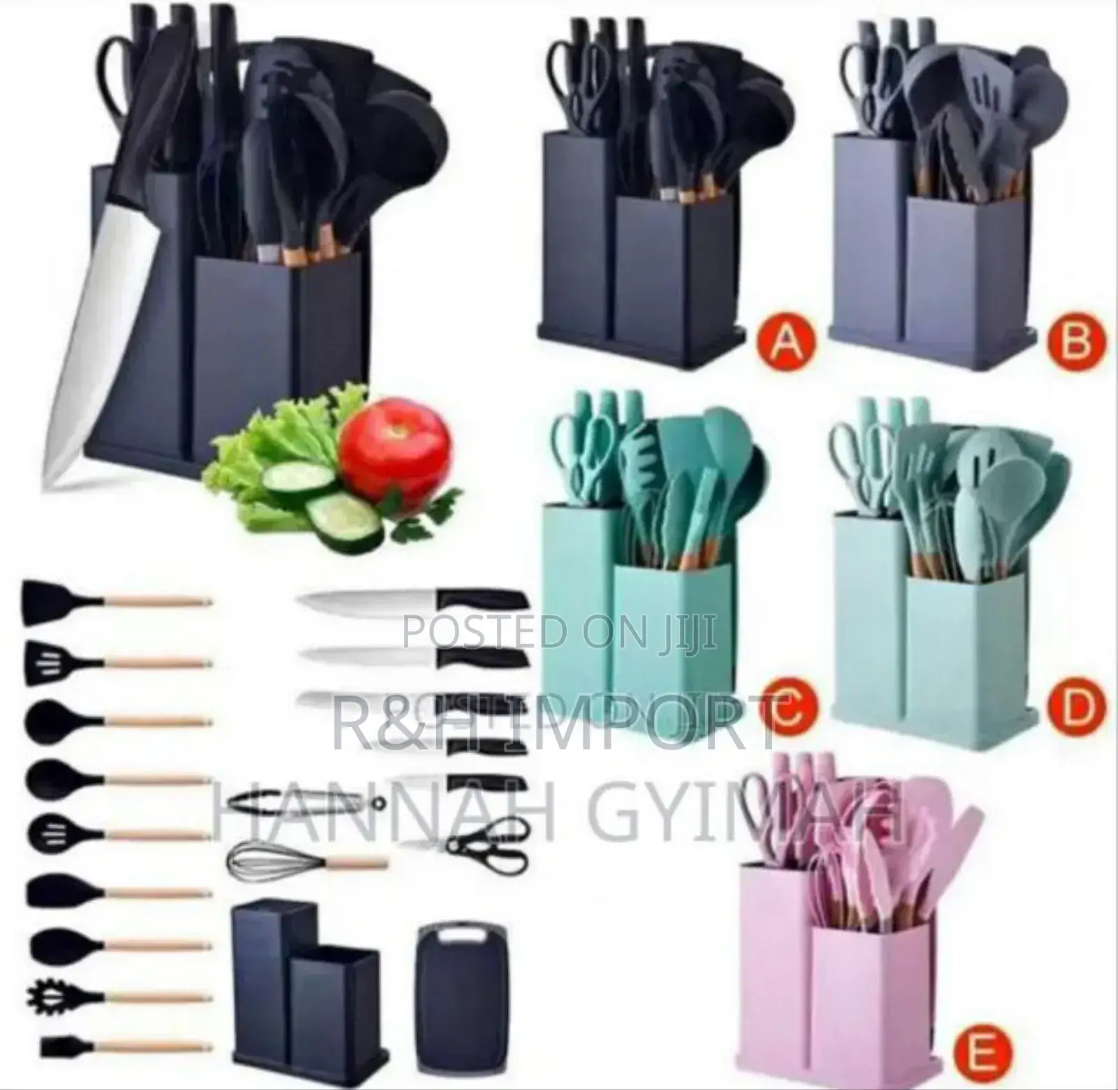 19pieces Silicone Laddles